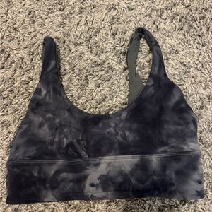 lululemon align scoop reversible bra graphite grey/diamond dye size 6